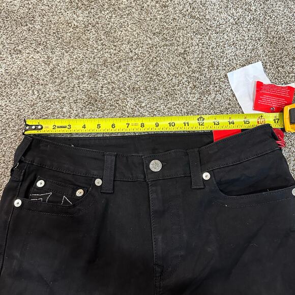 TRUE RELIGION Women's Jennie Mid Rise Curvy Skinny Pants Size 33 In Black - Picture 11 of 13